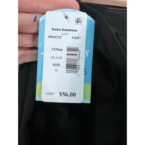 Swim Solutions Separates Thigh Minimizer Black Swim Shorts Women's 16 - Picture 6 of 8